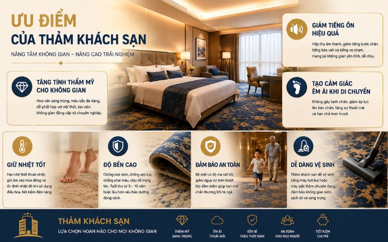 ƯU điểm thảm khách sạn