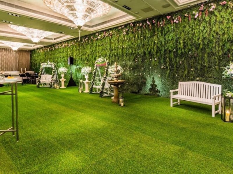 Thảm cỏ nhân tạo dán tường