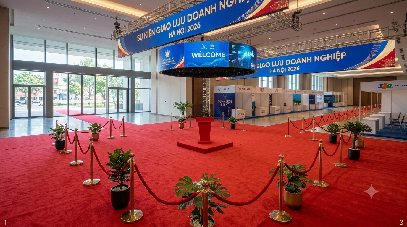 Thảm nỉ đỏ sự kiện cao cấp