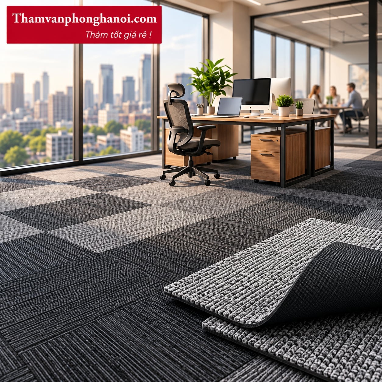 thảm cuộn và thảm tấm văn phòng